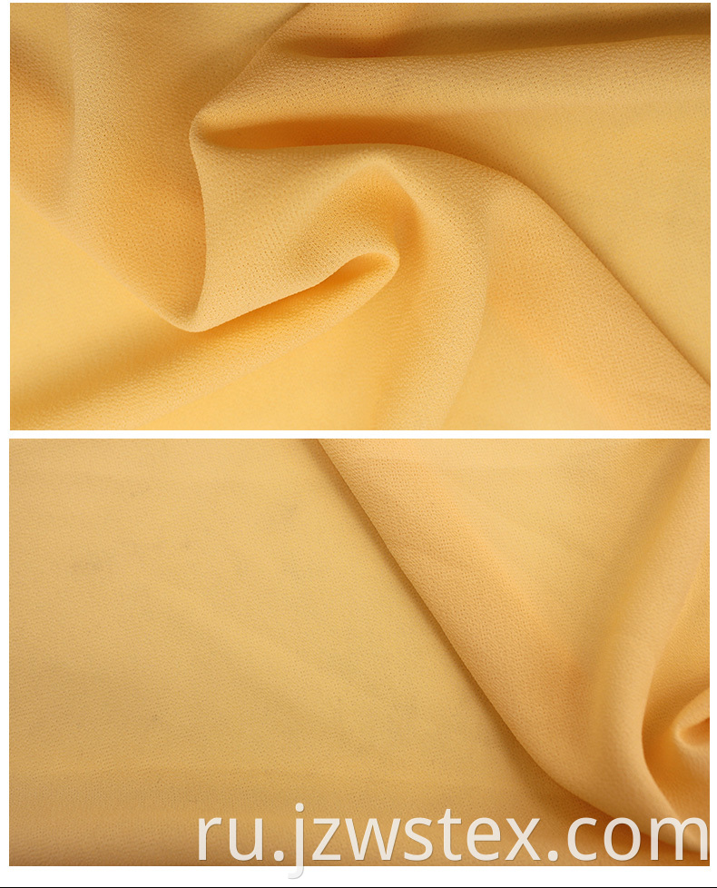 Мягкая шифоновая ткань из переработанного полиэстера на ощупь для модных платьев и блузок